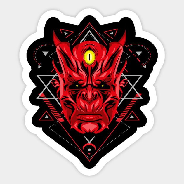 devil head cimetry Sticker by SHINIGAMII